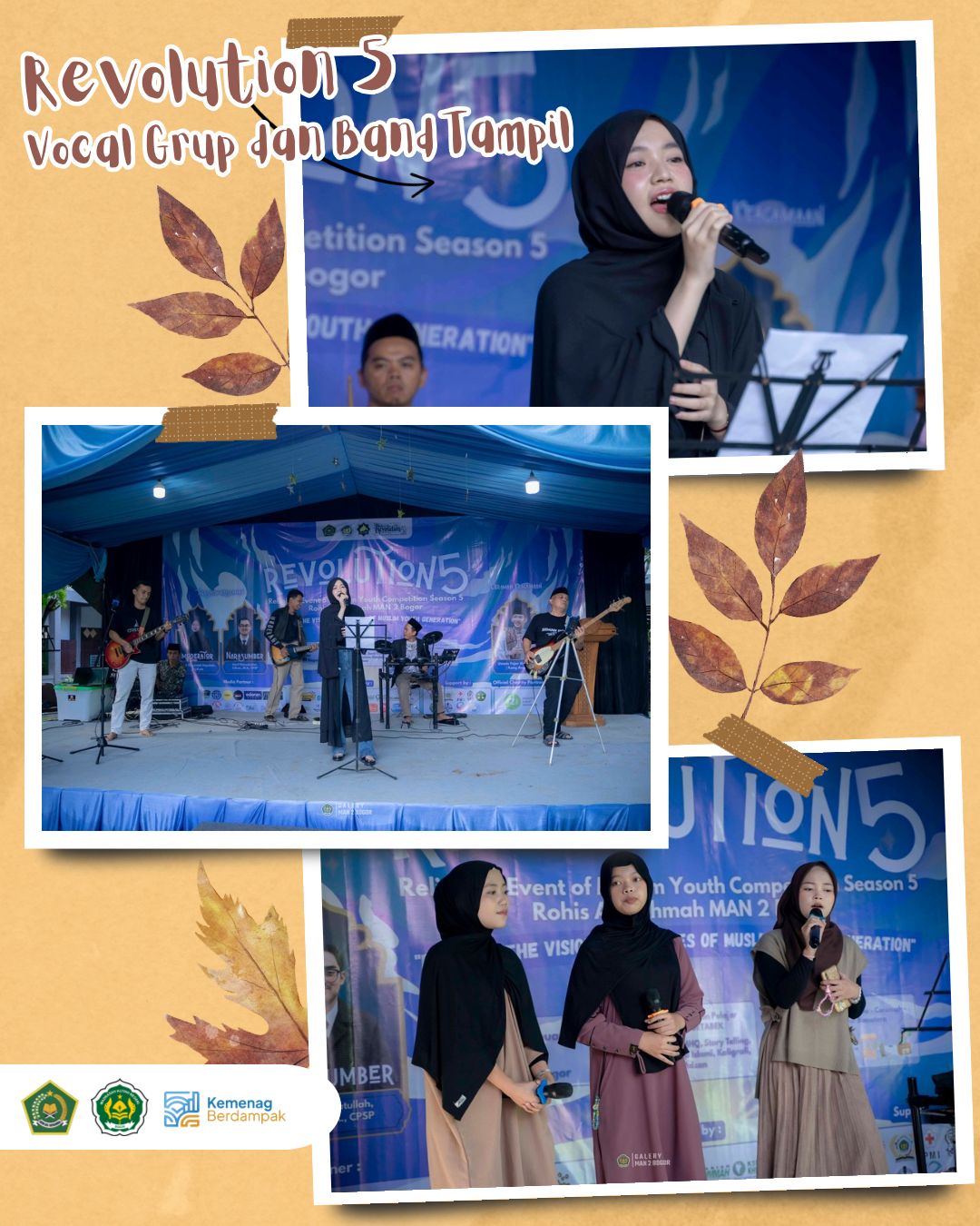 Penampilan Ekskul Vocal Grup dan Band MAN 2 Bogor Semarakkan Revolution 5