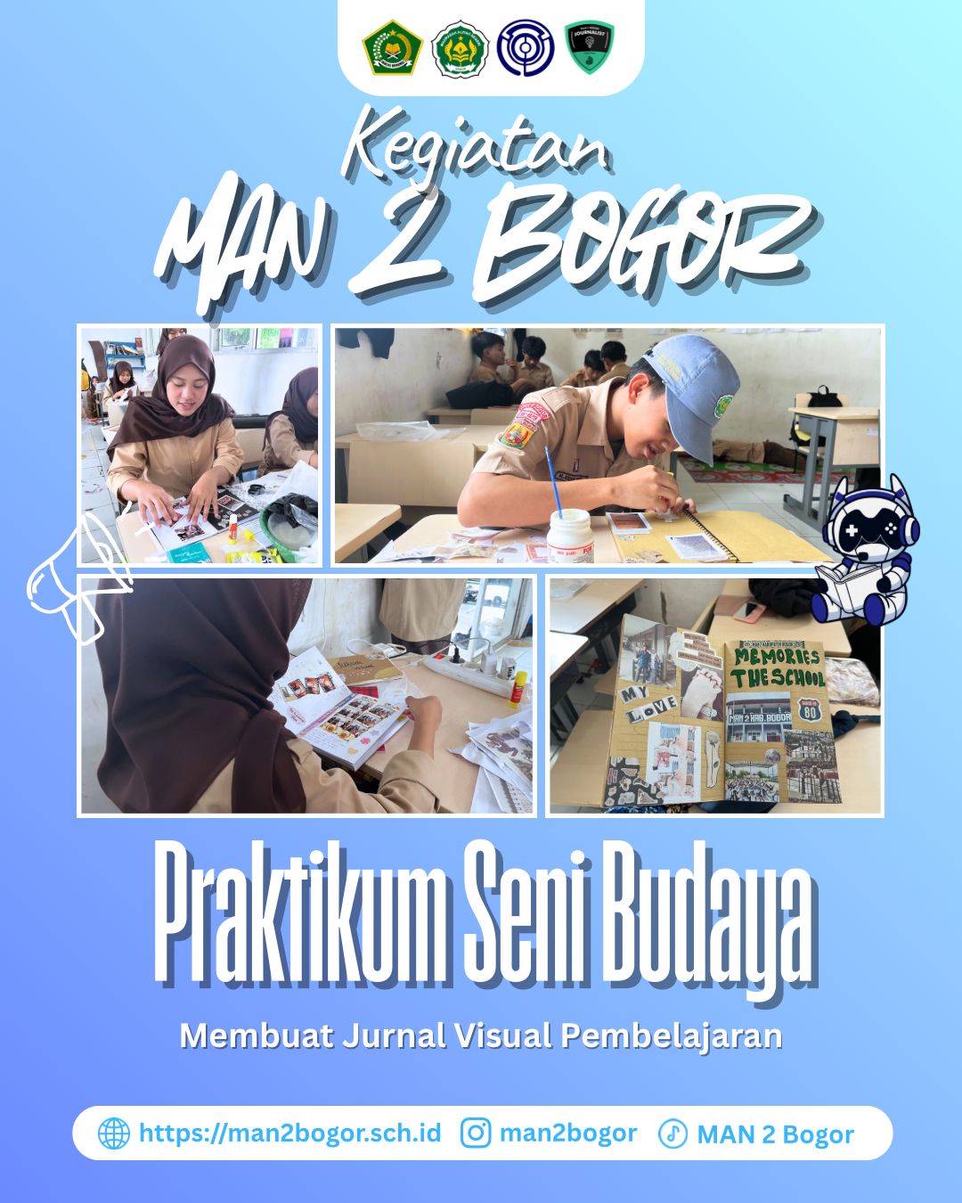 MAN 2 Bogor Laksanakan Praktikum Seni Budaya melalui Pembuatan Jurnal Visual Pembelajaran