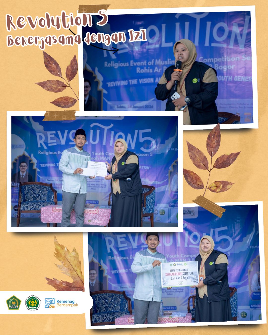 MAN 2 Bogor Bersama IZI Galang Donasi Kemanusiaan untuk Sumatera dalam Revolution 5