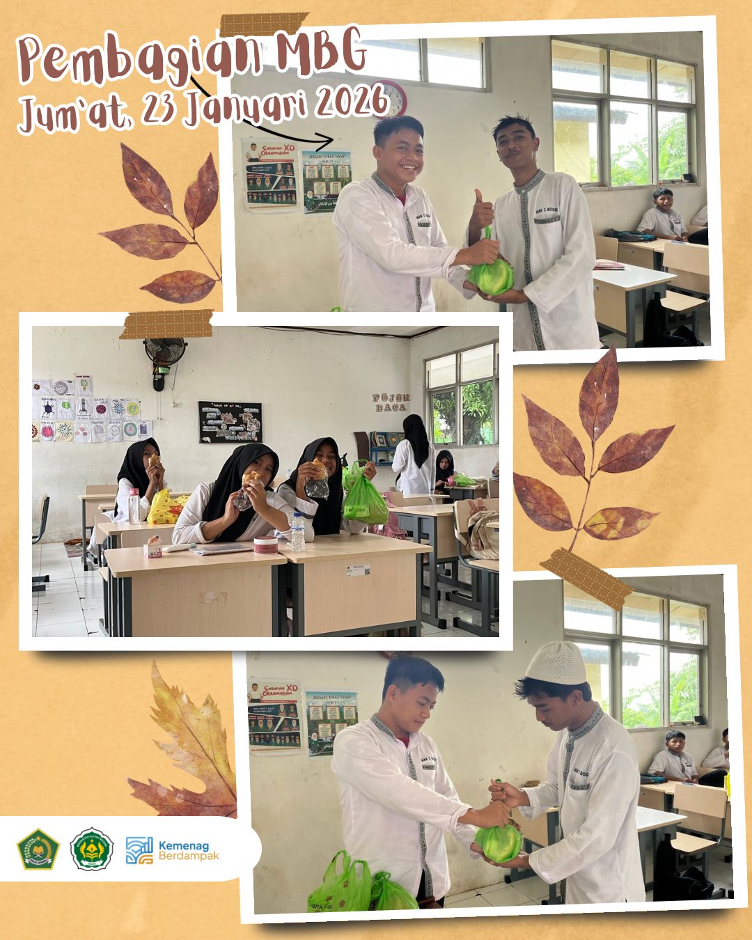 MAN 2 Bogor Tingkatkan Gizi Siswa Melalui Pembagian MBG: Makanan Kering Praktis dan Bergizi