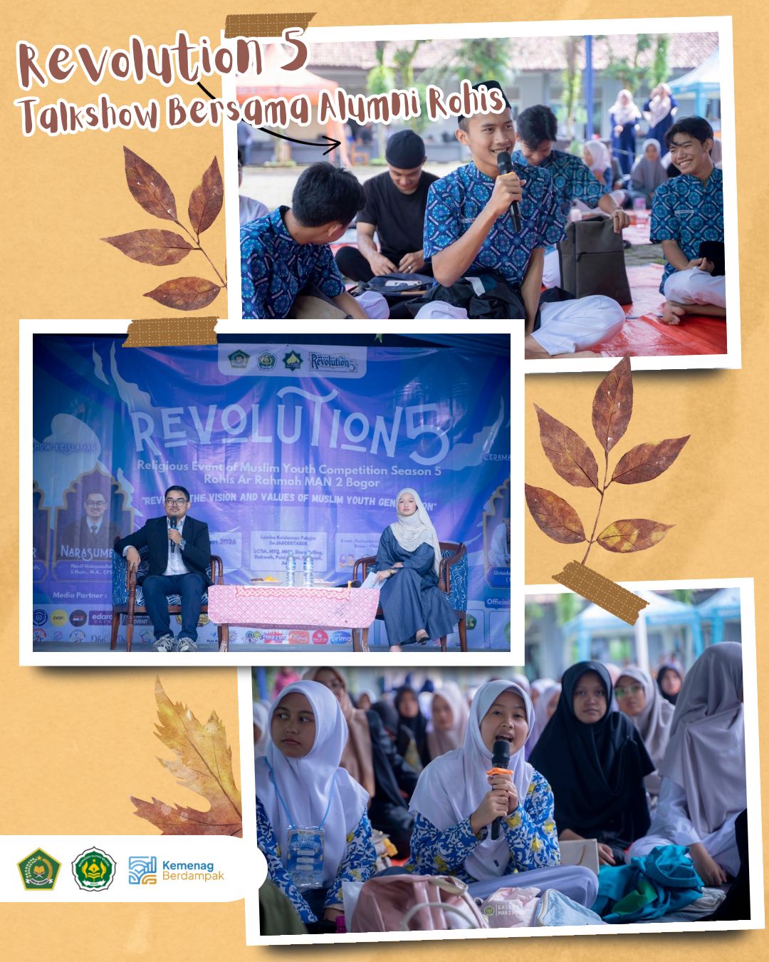 Talkshow Alumni Rohis dalam Revolution 5 MAN 2 Bogor Inspirasi Siswa Raih Studi hingga Mancanegara