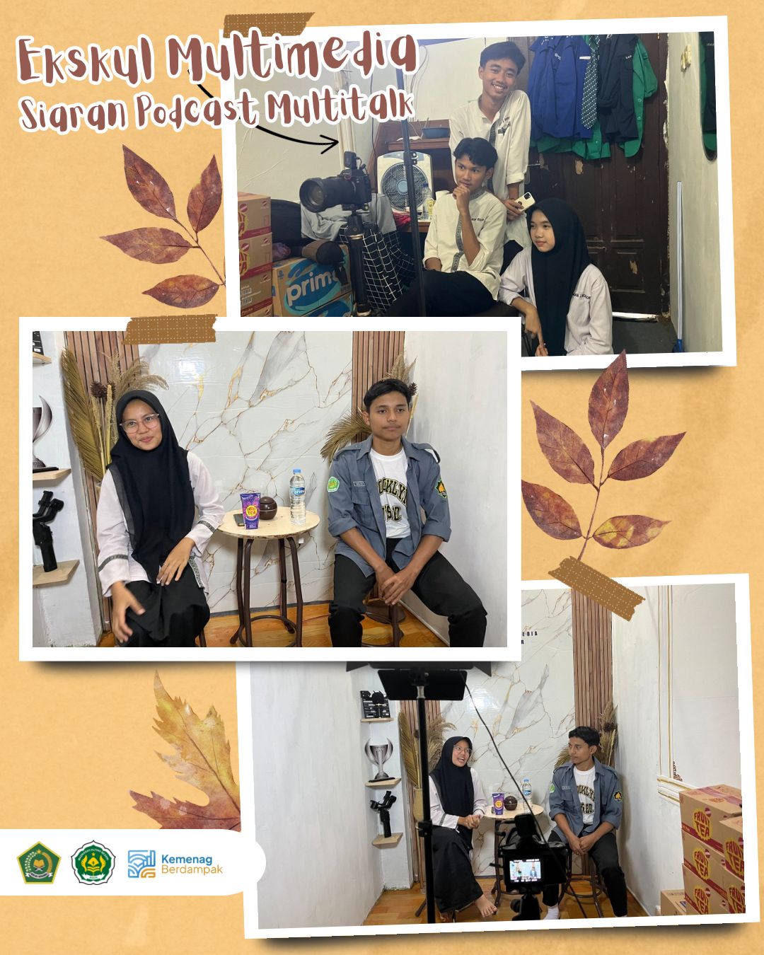 Ekskul Multimedia MAN 2 Bogor Siarkan Podcast Multitalk Bersama Ketua Pelaksana Revolution 5